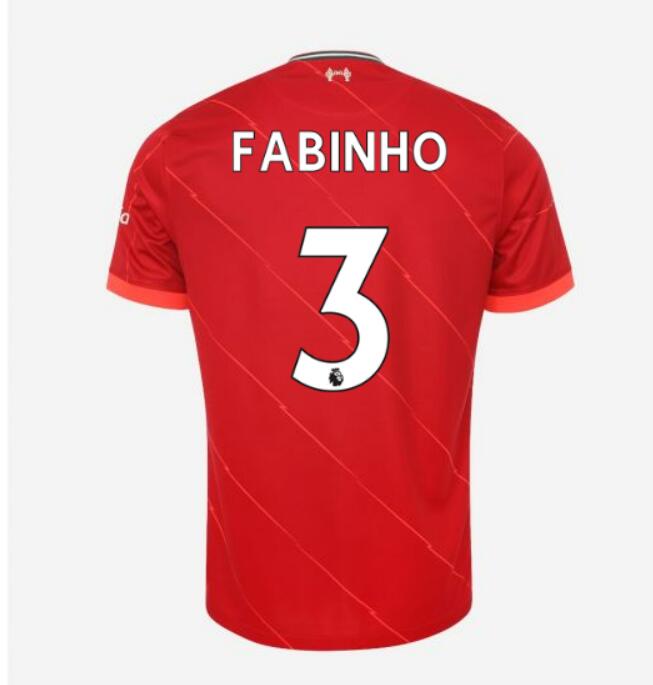 2021/22 Liverpool Home Kit Soccer Jersey with FABINHO 3 printing